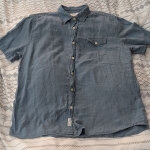 Grayers Casual Button Down Shirt, Light Blue, Size L